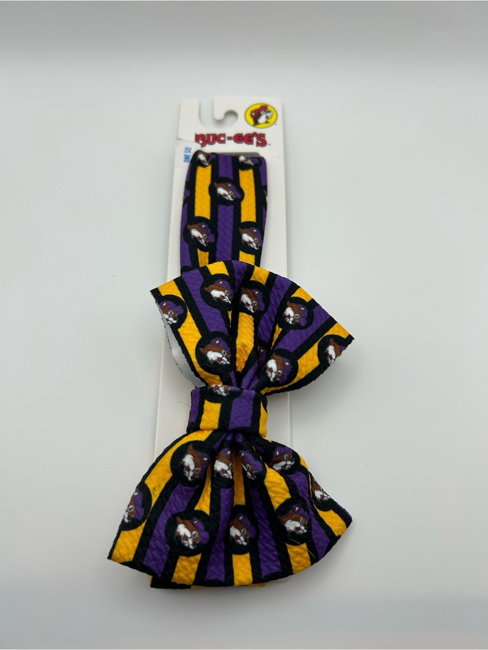 Buc-ee’s Purple & Gold Headband with Bow- New on Card